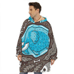 Frozen Mammoth And Fossil Print Hoodie Blanket