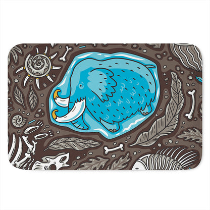 Frozen Mammoth And Fossil Print Indoor Door Mat