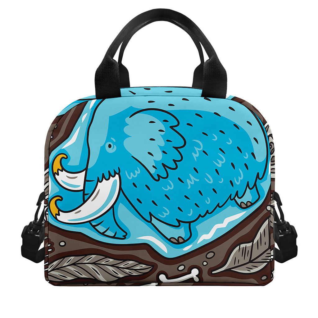 Frozen Mammoth And Fossil Print Insulated Lunch Bag