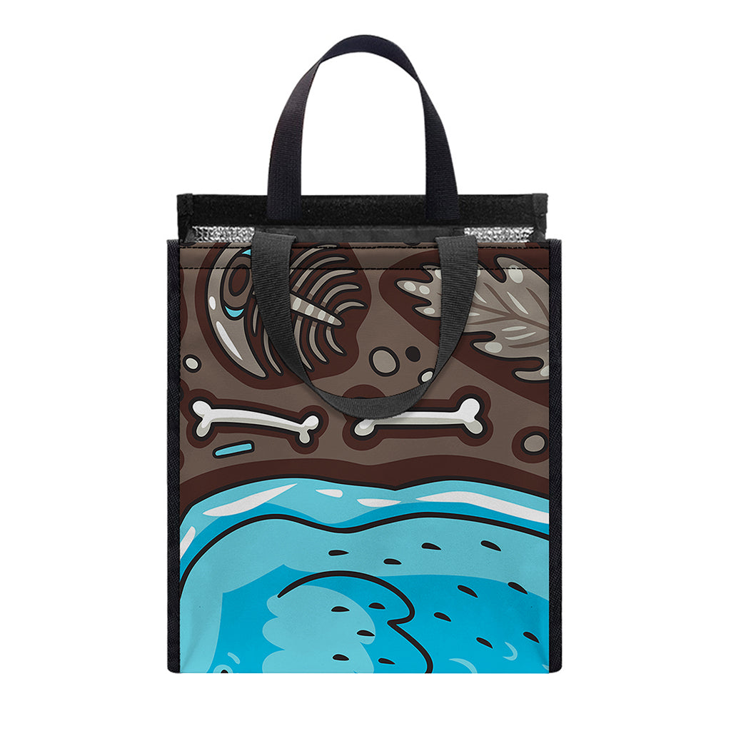 Frozen Mammoth And Fossil Print Insulated Lunch Tote