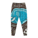 Frozen Mammoth And Fossil Print Jogger Pants