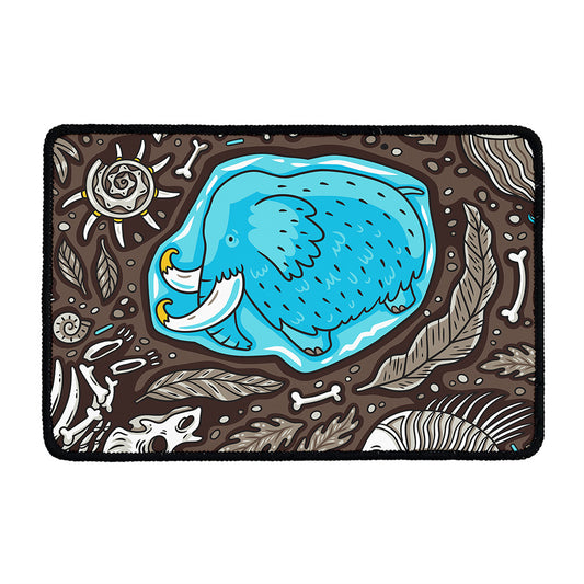 Frozen Mammoth And Fossil Print Kitchen Mat