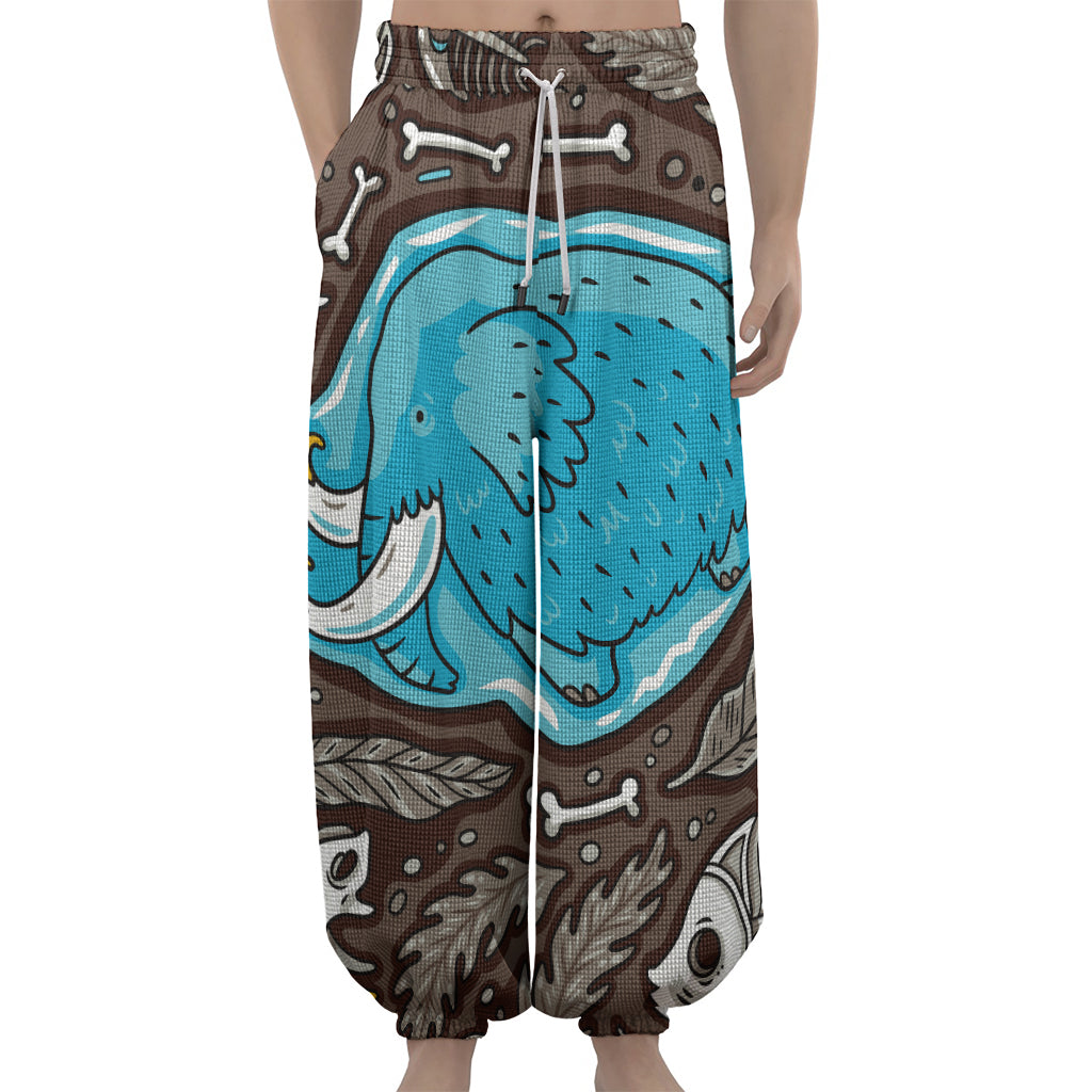 Frozen Mammoth And Fossil Print Lantern Pants