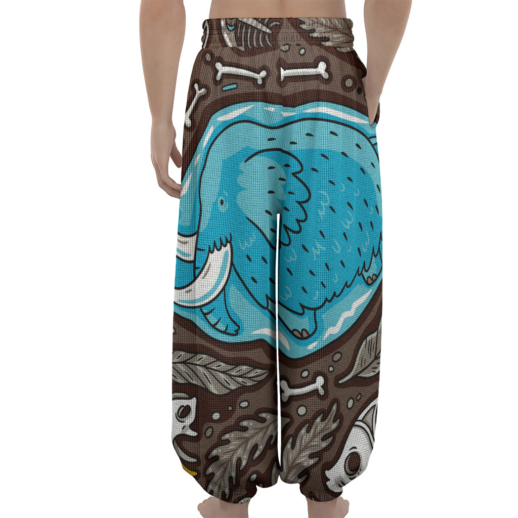 Frozen Mammoth And Fossil Print Lantern Pants