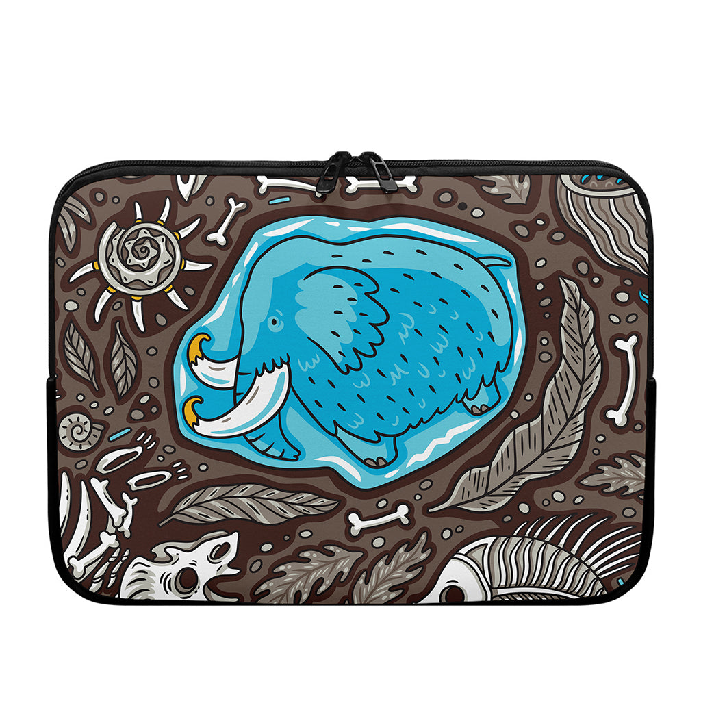 Frozen Mammoth And Fossil Print Laptop Sleeve