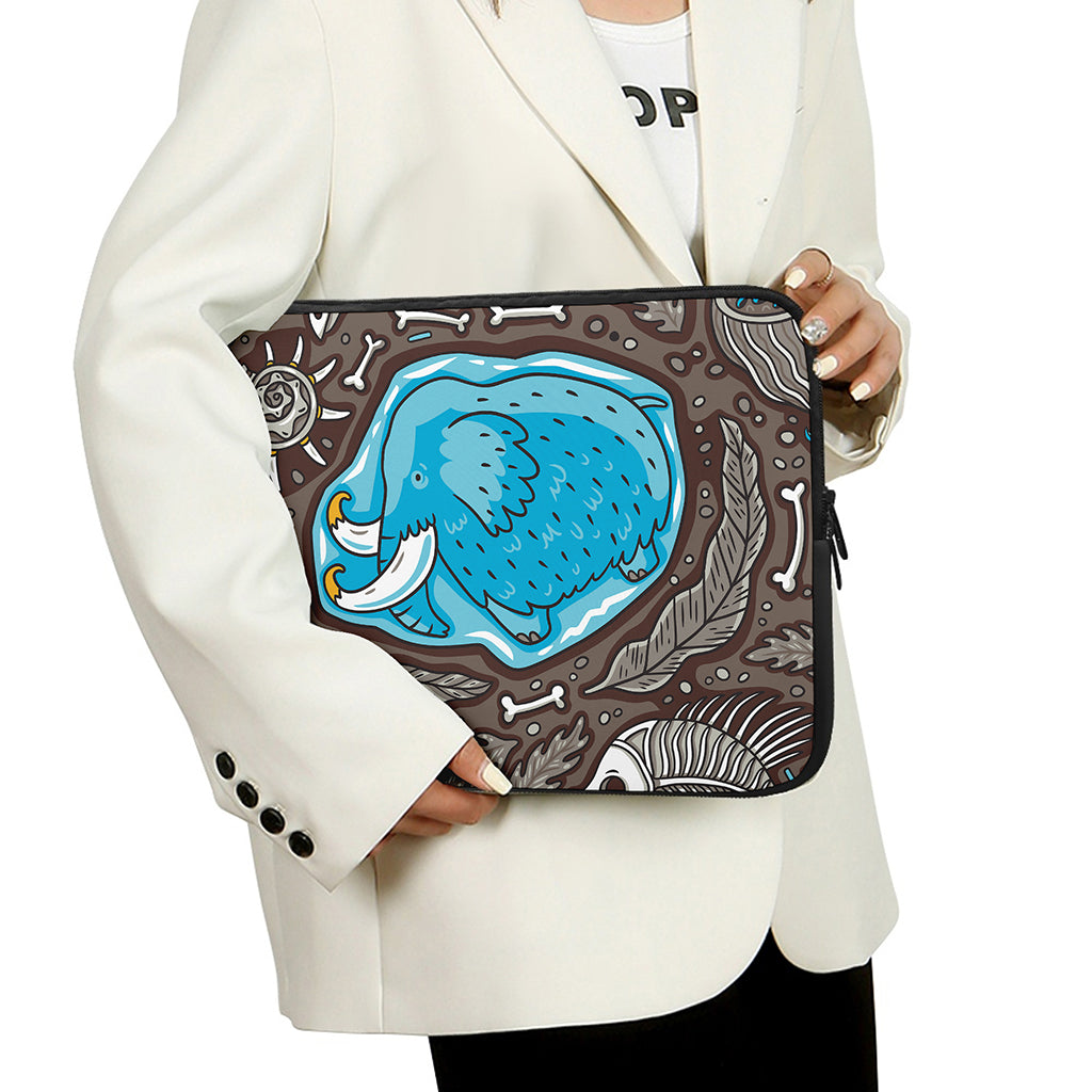 Frozen Mammoth And Fossil Print Laptop Sleeve