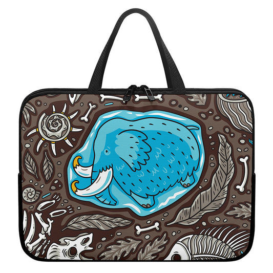 Frozen Mammoth And Fossil Print Laptop Sleeve With Handle