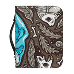 Frozen Mammoth And Fossil Print Leather Bible Cover