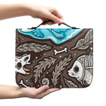 Frozen Mammoth And Fossil Print Leather Bible Cover