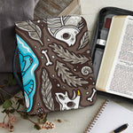 Frozen Mammoth And Fossil Print Leather Bible Cover