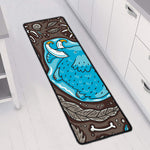 Frozen Mammoth And Fossil Print Long Kitchen Mat