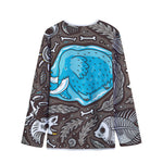 Frozen Mammoth And Fossil Print Long Sleeve Short Coat