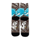 Frozen Mammoth And Fossil Print Long Socks