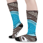 Frozen Mammoth And Fossil Print Long Socks