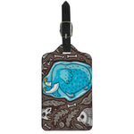 Frozen Mammoth And Fossil Print Luggage Tag