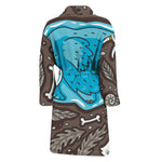 Frozen Mammoth And Fossil Print Men's Bathrobe