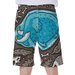 Frozen Mammoth And Fossil Print Men's Beach Shorts