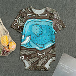 Frozen Mammoth And Fossil Print Men's Bodysuit