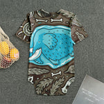 Frozen Mammoth And Fossil Print Men's Bodysuit