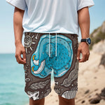 Frozen Mammoth And Fossil Print Men's Cargo Shorts