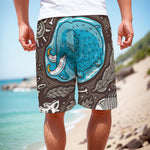 Frozen Mammoth And Fossil Print Men's Cargo Shorts