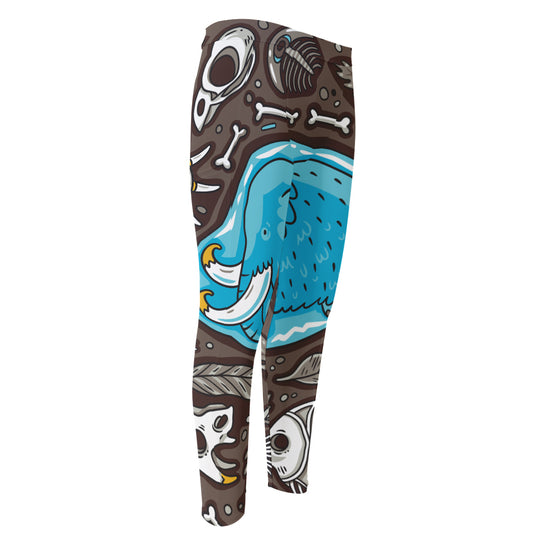 Frozen Mammoth And Fossil Print Men's Compression Pants