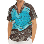 Frozen Mammoth And Fossil Print Men's Deep V-Neck Shirt