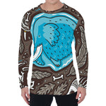 Frozen Mammoth And Fossil Print Men's Long Sleeve T-Shirt