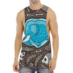 Frozen Mammoth And Fossil Print Men's Muscle Tank Top
