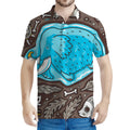 Frozen Mammoth And Fossil Print Men's Polo Shirt