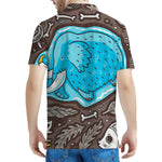 Frozen Mammoth And Fossil Print Men's Polo Shirt