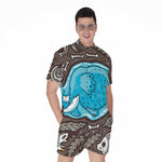 Frozen Mammoth And Fossil Print Men's Rompers