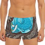Frozen Mammoth And Fossil Print Men's Short Boxer Briefs