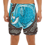 Frozen Mammoth And Fossil Print Men's Split Running Shorts