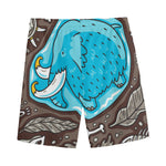 Frozen Mammoth And Fossil Print Men's Sports Shorts