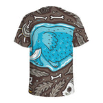 Frozen Mammoth And Fossil Print Men's Sports T-Shirt