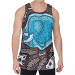 Frozen Mammoth And Fossil Print Men's Velvet Tank Top