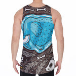 Frozen Mammoth And Fossil Print Men's Velvet Tank Top