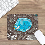Frozen Mammoth And Fossil Print Mouse Pad