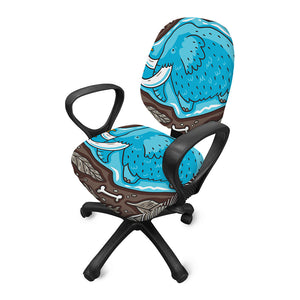 Frozen Mammoth And Fossil Print Office Chair Cover