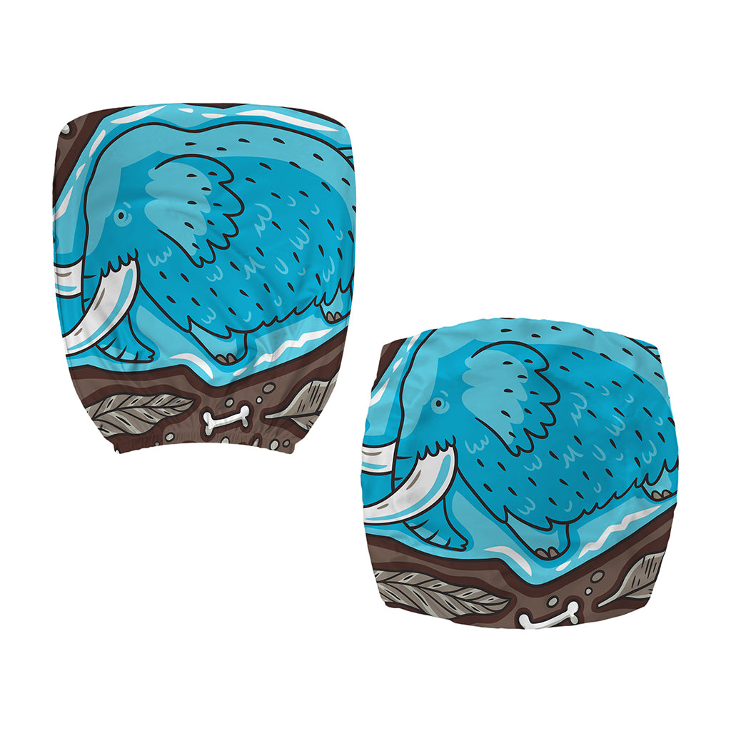 Frozen Mammoth And Fossil Print Office Chair Cover