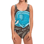 Frozen Mammoth And Fossil Print One Piece Swimsuit
