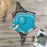 Frozen Mammoth And Fossil Print One Shoulder Bodysuit