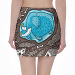 Frozen Mammoth And Fossil Print Pencil Mini Skirt
