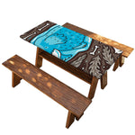 Frozen Mammoth And Fossil Print Picnic Table Cover
