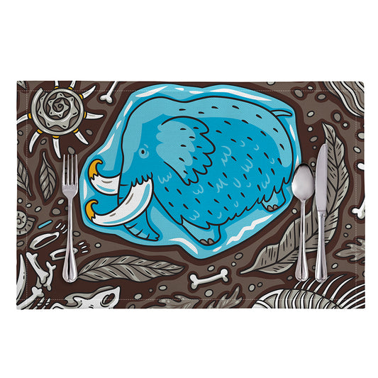 Frozen Mammoth And Fossil Print Placemat