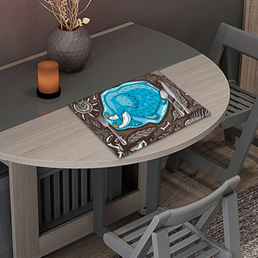 Frozen Mammoth And Fossil Print Placemat