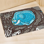 Frozen Mammoth And Fossil Print Polyester Doormat