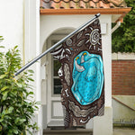 Frozen Mammoth And Fossil Print Polyester Flag