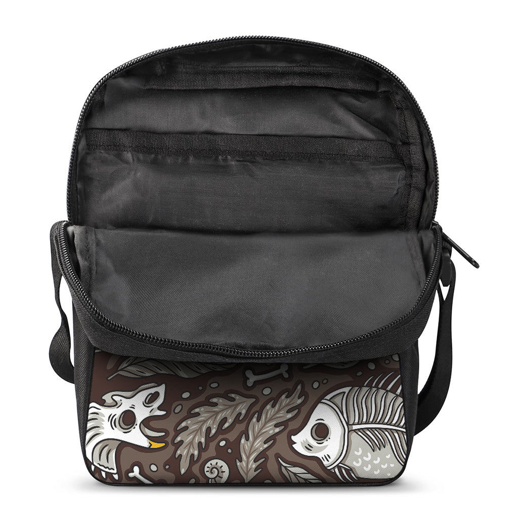 Frozen Mammoth And Fossil Print Rectangular Crossbody Bag